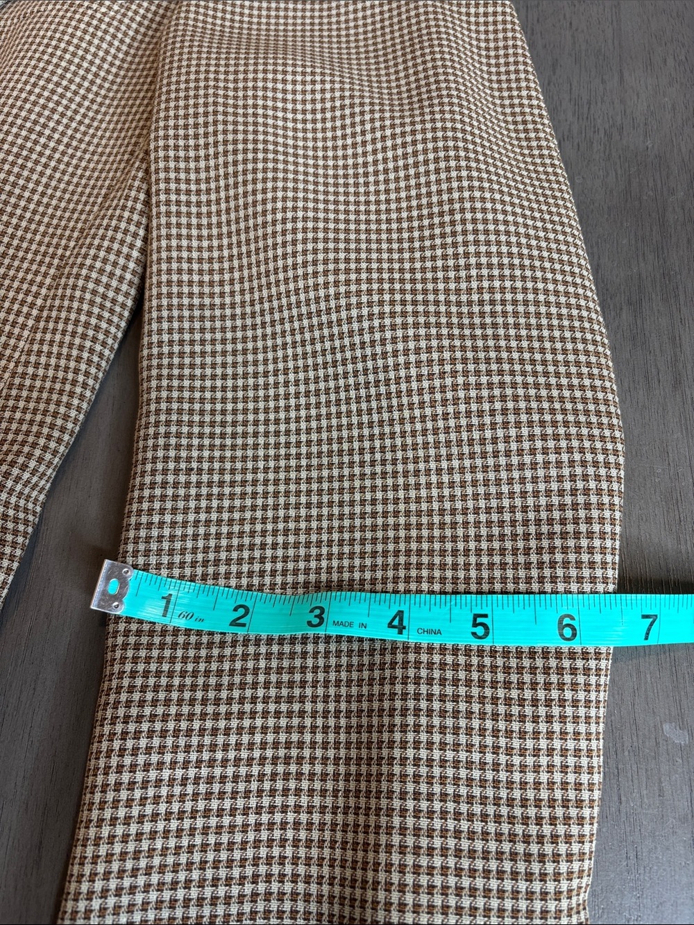 🤎Vintage MANI Armani Brown Houndstooth Blazer 38 Short Italian Wool  Saks 5th🤎 - Picture 14 of 16